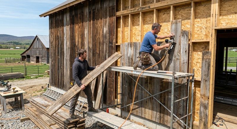 Barn Wood Siding Installation in Boston, MA